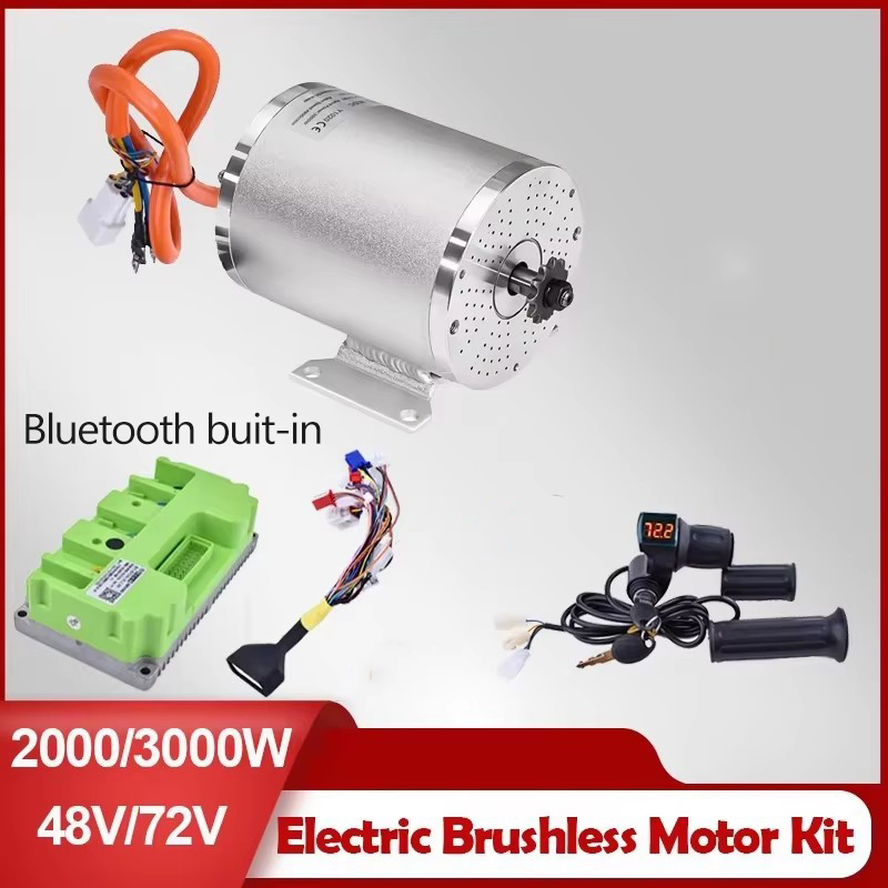 Ebike Conversion Kit 72V 3000W - 統合ブラシレスモーター,電動自転車,オートバイ,atv,48v,72v,3000w,2000w